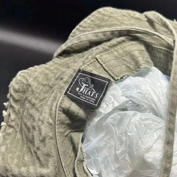 Orlando Bucket Hat Unisex One Size Green Drawstring Tie Side Pocket Jhats - Picture 6 of 6